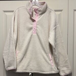 COMO VINTAGE Cream and Pink Vintage Pullover Size. L-XL